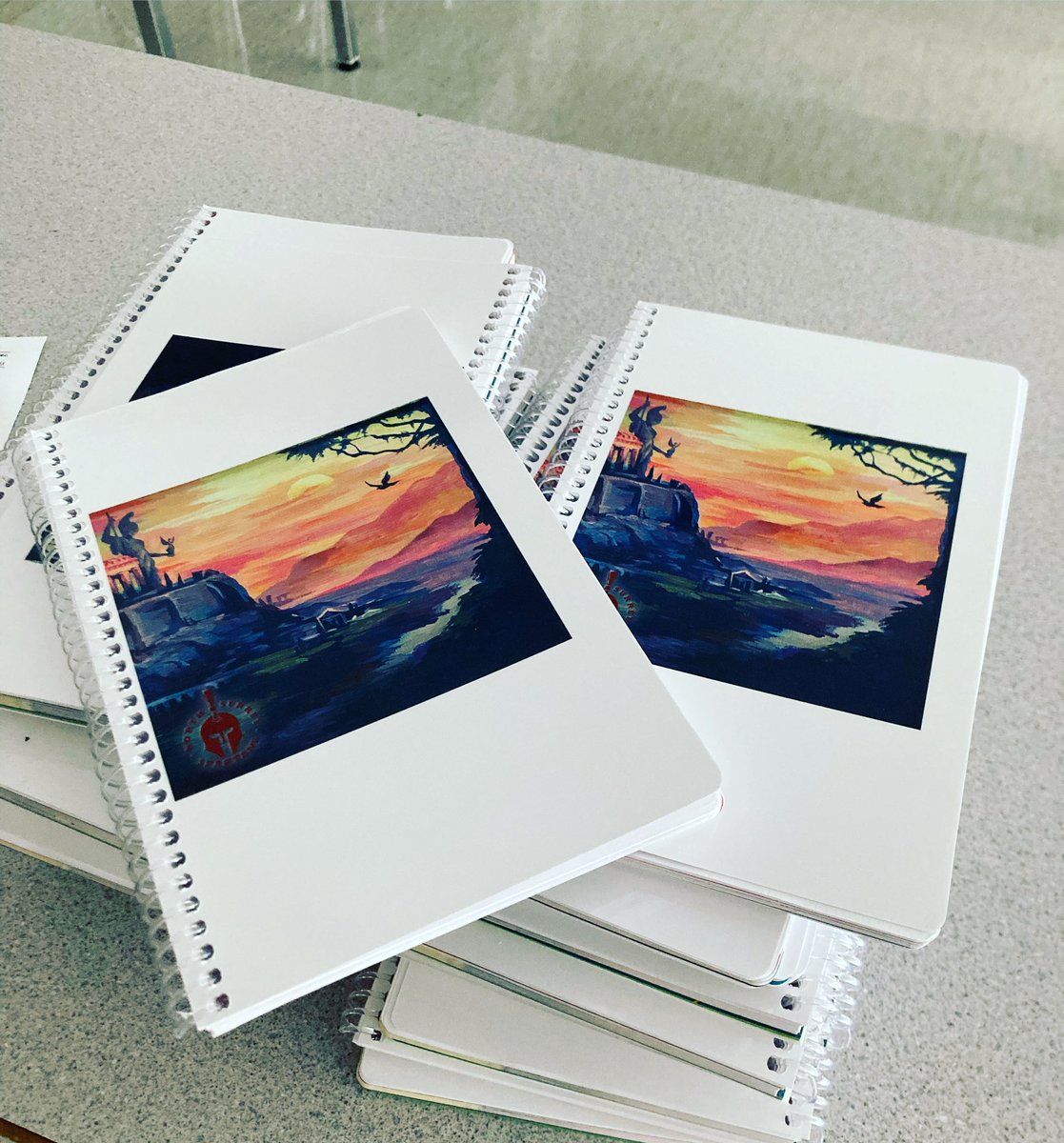 Grade 8 and 9 student agendas are ready to go 🤗🤗🤗 #backtoschool Artwork by Nina Liu <a href="/Di_Christensen/">Diane Christensen</a> <a href="/JB_Mahli/">JB Mahli</a>