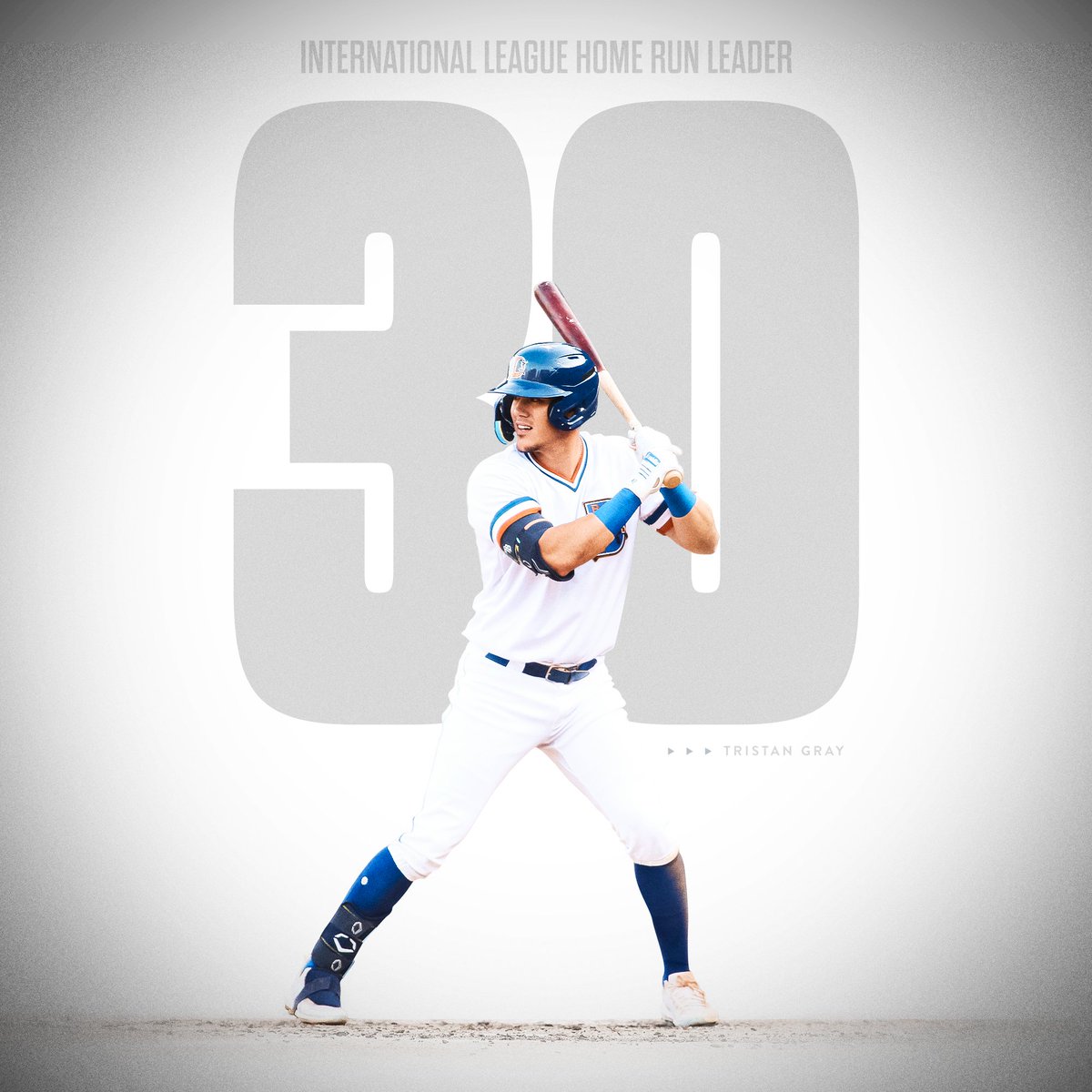 DurhamBulls's tweet photo. Congrats to Tristan Gray, the 4th Bulls player in the franchise's Triple-A Era (since 1998) to hit 30 or more home runs in a season, and the 1st since Dan Johnson in 2010! https://t.co/Pa4vr0FLyN