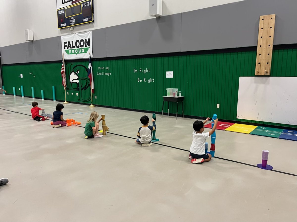 CorinthElementa's tweet photo. CE students and staff had a blast playing Minute to Win It games during the first PBIS celebration of the year! #FalconFirst https://t.co/VVCam13gta