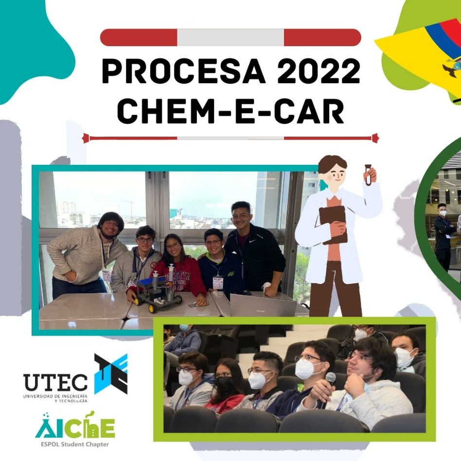 AIChE_ESPOL's tweet photo. ✨“Los resultados de lo que consigues estarán en proporción directa al esfuerzo que aplicas” 🏆🏎

🎊 Felicitamos a nuestro team de Chem E Car por su participación en la conferencia PROCESA en Perú 🇵🇪 Donde presentaron y compitieron junto a nuestro carrito TIM 🏎🏆 https://t.co/yVZmkajn5A