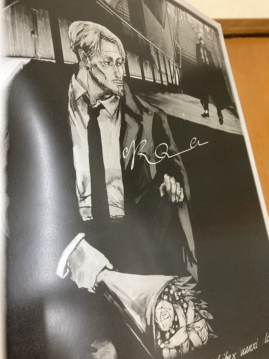 Monさんの絵をディスプレイ用にメタリック紙に出力してみましたよ。
jazzのアルバムジャケットみたいでカッケー!!! 