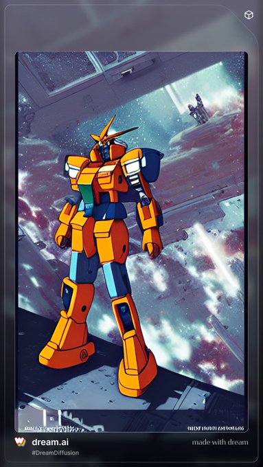 AIに描いてもらったガンダム(主人公機)。 