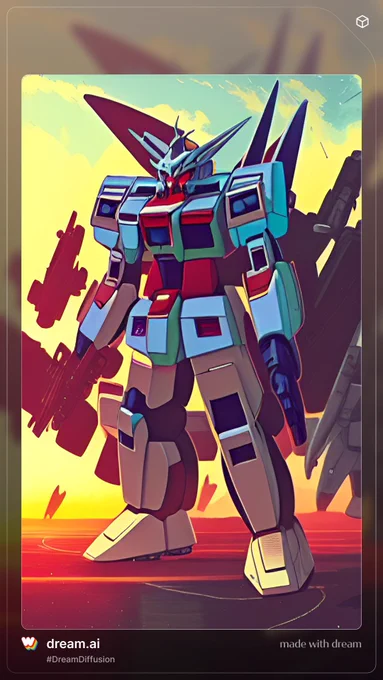 AIに描いてもらったガンダム(主人公機)。 