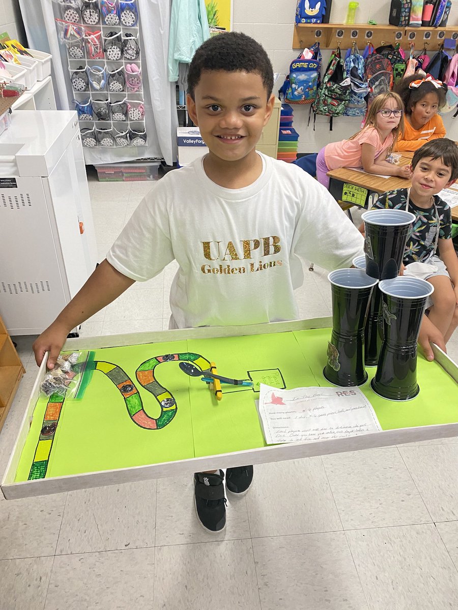 Today our students brought in their first STEAM projects they have been working on at home. We also announced the Student of the Month from each homeroom! So proud of these first graders. #RESRedbirds #RESBeaGameChanger