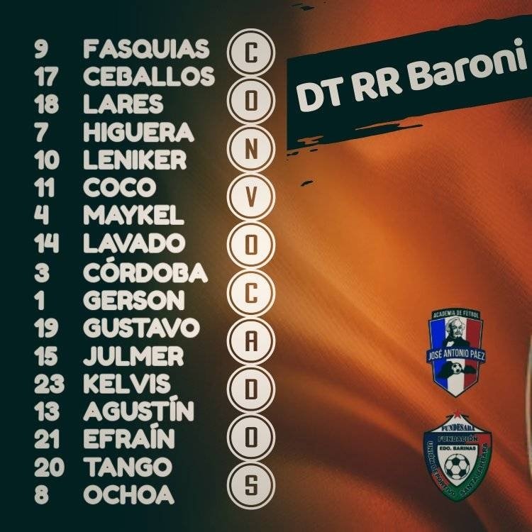 RRBaroni's tweet photo. Estos son mis convocados https://t.co/scOHqVPAFo