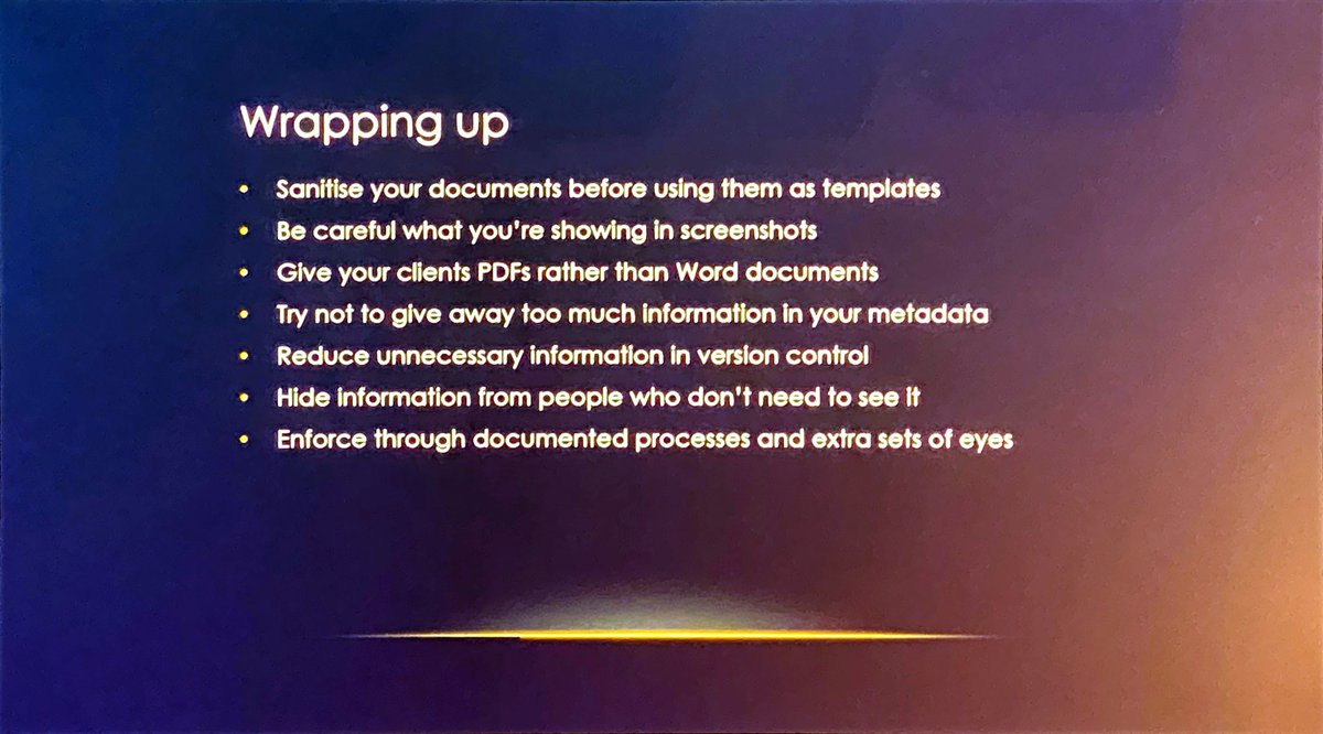 jamver's tweet photo. Final recommendations on managing metadata. https://t.co/J5y2OfBZ7u