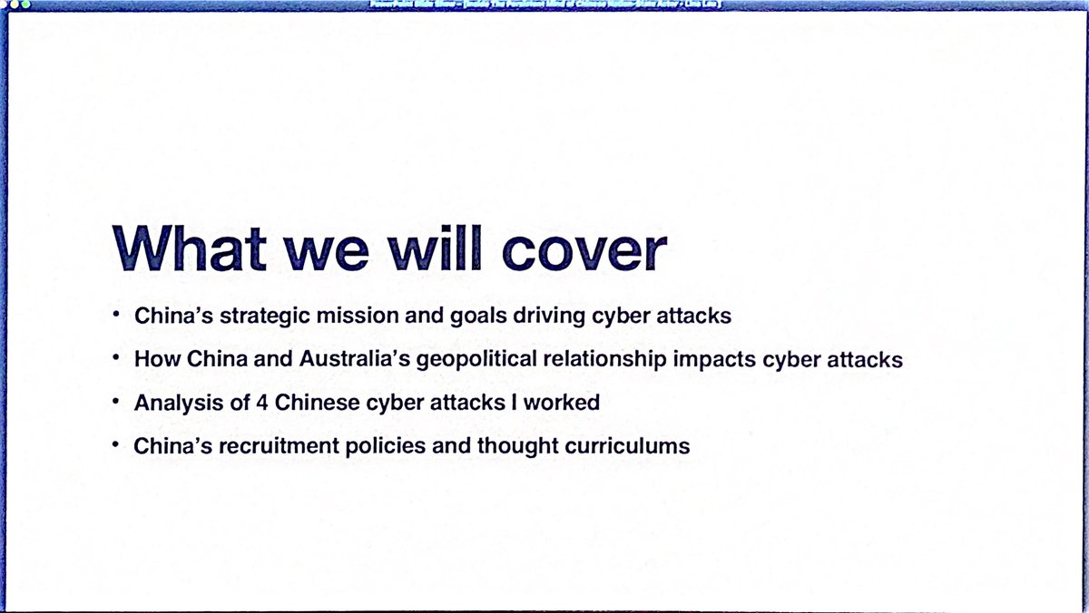 The room is totally packed for Lena Lau <a href="/inversecos/">inversecos</a> and her talk “Inside the Persistent Mind of a Chinese APT” #CrikeyCon