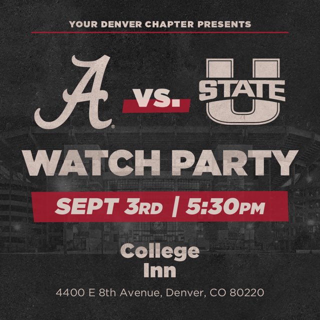 BamaDenver's tweet photo. Join us! No vertical IDs, no reservations.  Order at the bar.  Free Alabama Slammer for first TD for 21 + aged adults. https://t.co/jRmu76yHMl