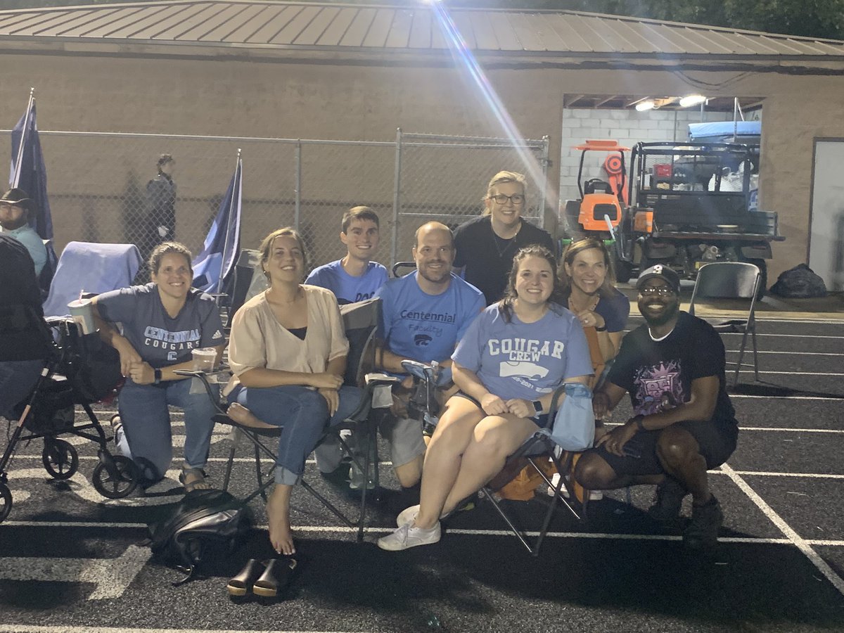 wcsCHSnt's tweet photo. Friday night lights! Just some of the teachers enjoying from the sidelines! @wcsCHS https://t.co/m3PZqSf64n
