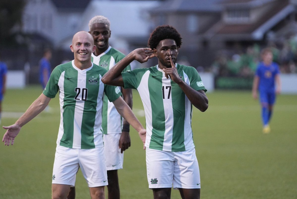 SunBelt's tweet photo. 𝗛𝗔𝗩𝗘 𝗬𝗢𝗨 𝗛𝗘𝗥𝗗.

No. 11 @HerdMSoccer stuns No. 2 @Pitt_MSOC, upsetting the Panthers, 2-1. #SunBeltMSOC ☀️⚽ https://t.co/k2hIFglyR1