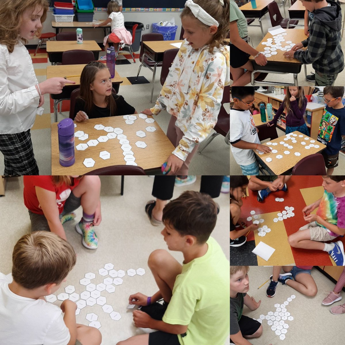 MrsADenton's tweet photo. Started our year off in Science looking at all our topics with some hexagonal thinking.  #gr4fun #hscsproud #ecssdPEACE https://t.co/MzUnsPbTD6