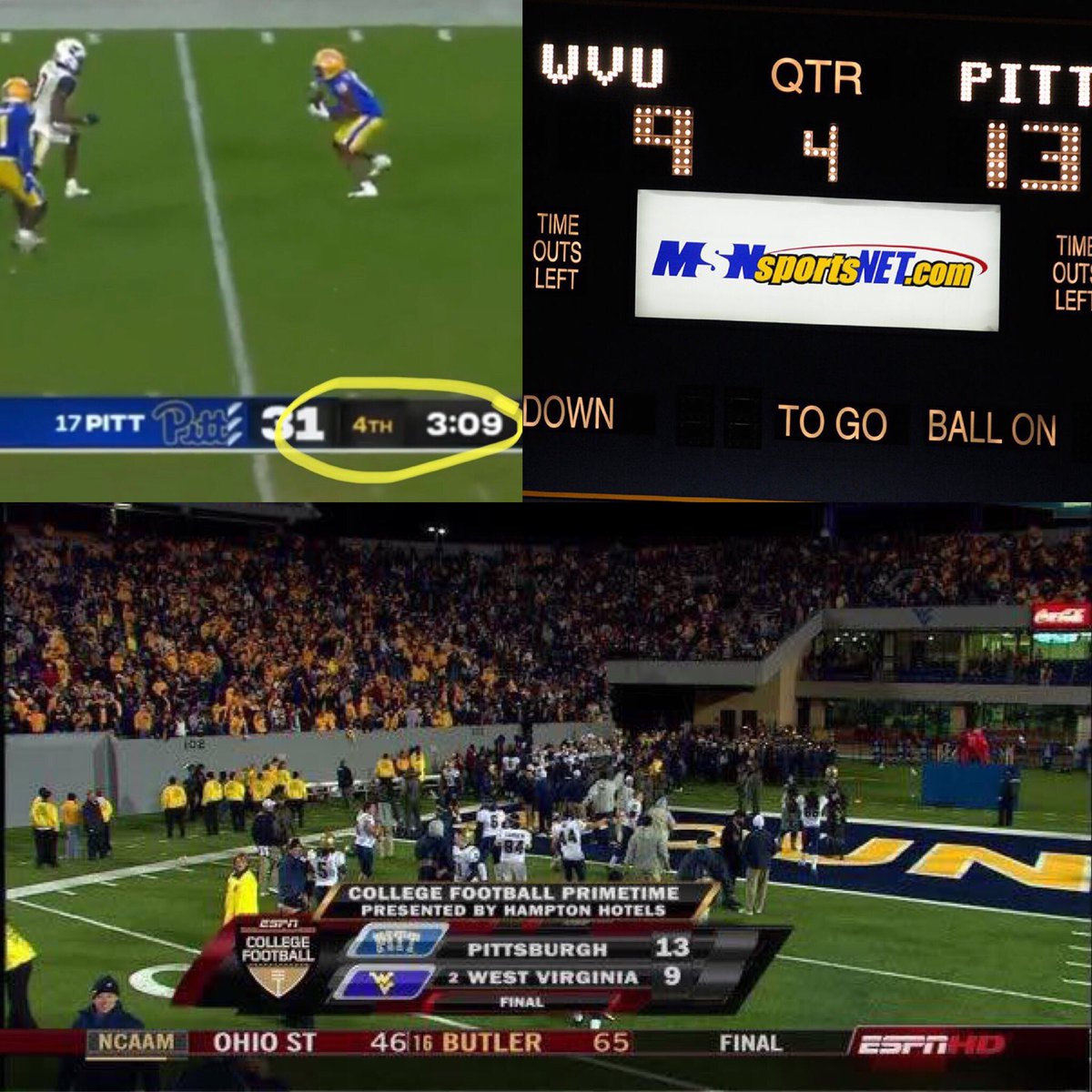 DCLAFOREST's tweet photo. #HAILTOPITT #BURGHPROUD #H2P #CLASSOF96
@halciber @M1CHAELCAMINO @PittTweet @Pitt_ATHLETICS
@Pitt_LykeAD @CoachDuzzPittFB
@Pitt_FB 38-31> @WVUfootball
@fake_howe @CoachWannstedt @joeybagovdonuts @IntoPitt @RealCoachRod @pittbostick #ConnorLee @Mjdevonshirejr @nattttttylight https://t.co/hUTY0y2Hng
