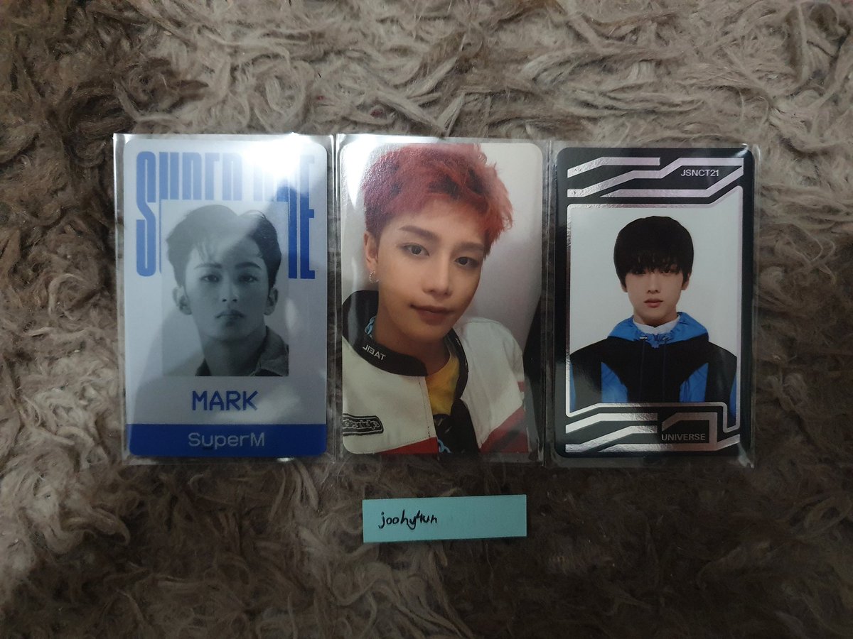 joohy4un's tweet photo. VENDA / TROCA 📨 nct &amp; superm

- mark super one id - 35
- taeil neo zone - 35*
- jisung id universe - 30*

• itens com * possuem avarias, mando vídeos na dm
• frete incluso
• troco por equivalente do taeyong. pago a diferença caso o item não tenha avaria https://t.co/8PSNn6SZ9H