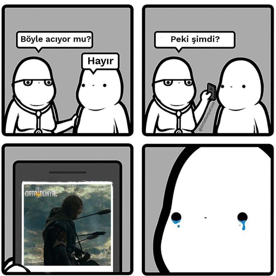 En kudretli adam bile bir okla yıkılabilir, Boromir ise pek çoğuna dayandı.