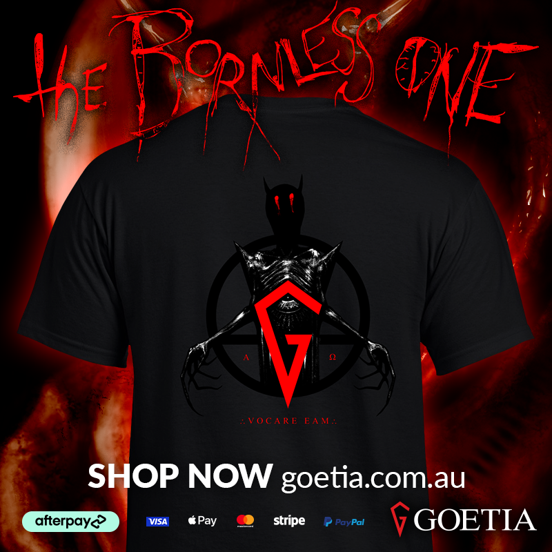 Summon yours today 

goetia.com.au 

#goetia #goetiaclothing #horror #horrorclothing #possession #evil