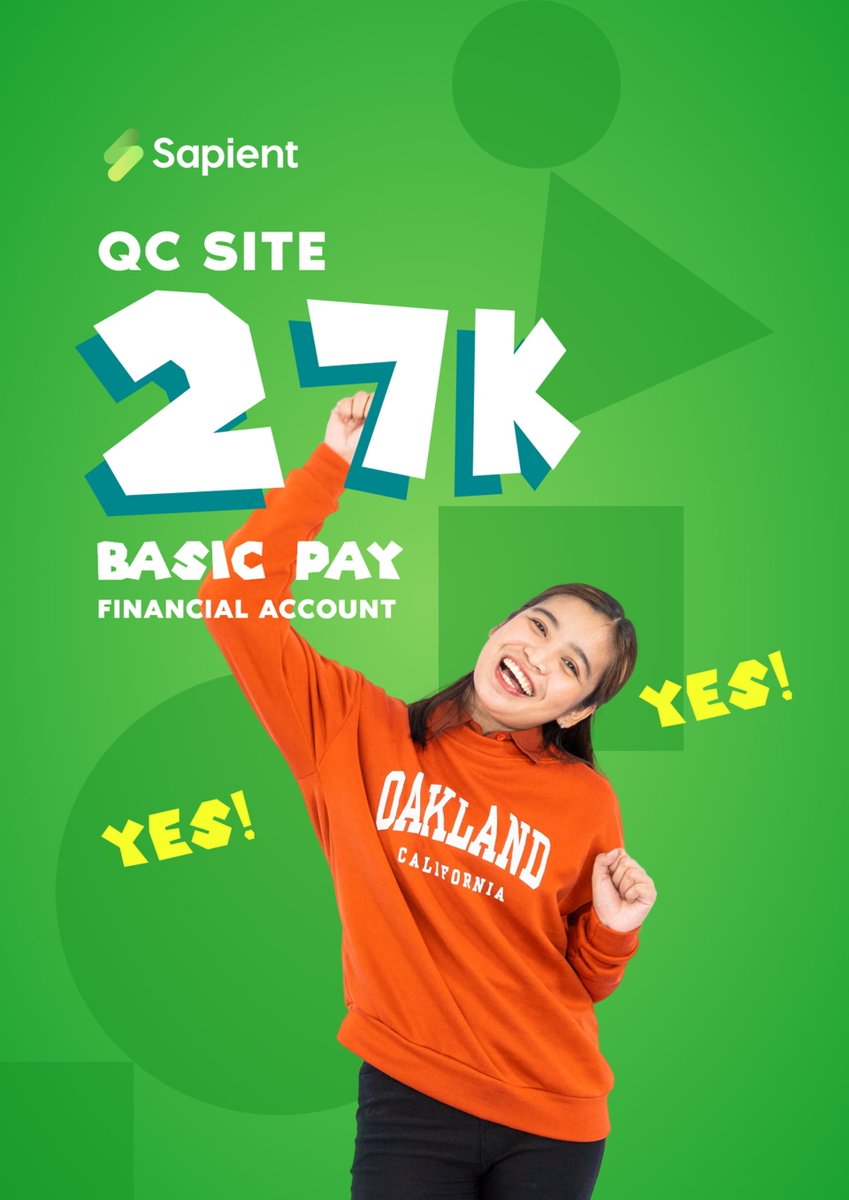 sapientcareers's tweet image. 🤓 HIRING CALL CENTER REPRESENTATIVE FOR FINANCIAL ACCOUNTS! 🤓
EARN UP TO 27K! 🤑

bpojobs #nowhiring #quezoncity #financialaccount #SapientGlobalCareers #SapientGlobalServices #ConquerToday #applynow #careeropportunities