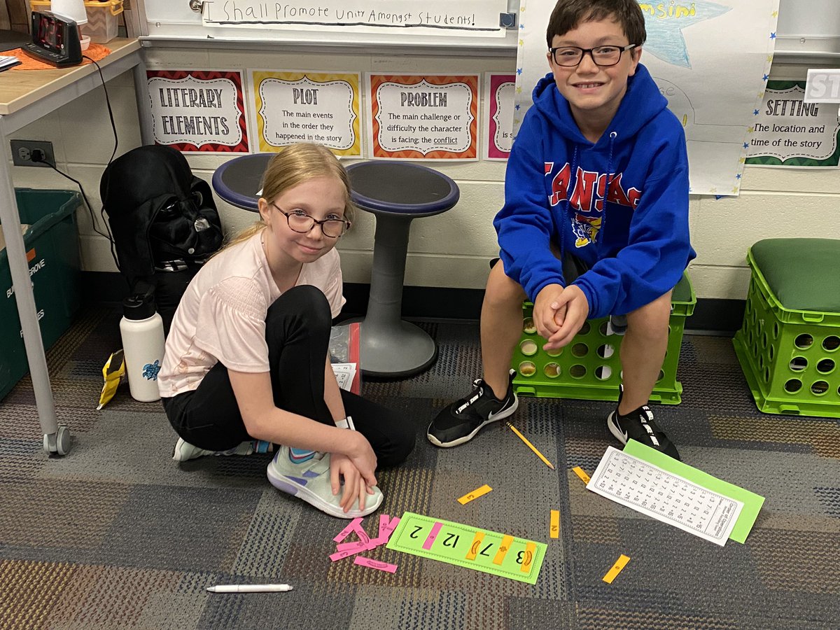 Murdach5th's tweet image. Kinesthetic learners learn by doing.  These learners are getting their hands on some orders of operations and “doing the math!” @AptakisicTripp @D102Meridian #meridianpride @d102learns