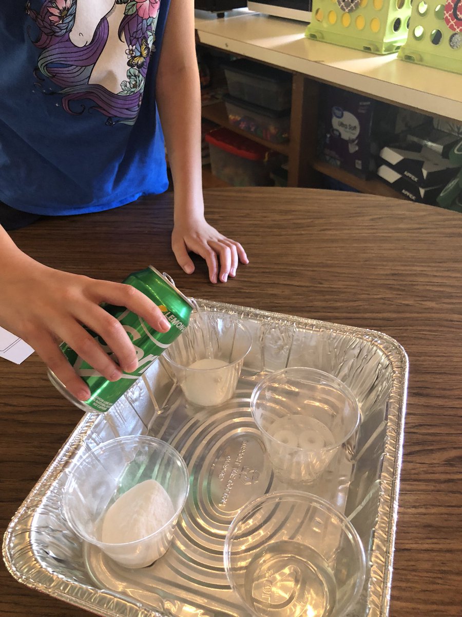 Friday Growth Mindset! I read “My Mouth is Like  Volcano” and we discussed how our “eruptions” in class can cause volcanos! We observed small eruptions in class as we predicted which volcano had a bigger eruption. <a href="/WFISDschools/">Wichita Falls ISD</a> #learningthroughstem