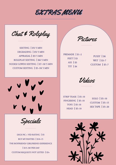 Hey loves 💕 Here is our extras menu for our only fans https://t.co/n1NauCHqjh 💙 https://t.co/6bs7Sag