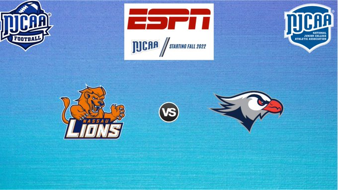 🚨 NJCAA Football
🏈 Nassau vs Lackawanna
📽️ Live Streaming - bit.ly/3RwuhVx
🗓 Sat, Sept 3 2022
⏰ 12 PM
<a href="/LackawannaEDU/">Lackawanna College</a> <a href="/falconssports/">Lackawanna College Falcons</a> <a href="/LCFalconsFB/">Lackawanna College Football</a> <a href="/CoachJPardini/">Josh Pardini</a> <a href="/yvngprophet_/">Elijah “Prophet” Philippe🇭🇹</a> <a href="/johnstretchII/">John Stretch II</a> <a href="/markduda73/">Mark Duda</a> <a href="/_marques25_/">Marques</a> <a href="/LondonMontgom11/">London Montgomery</a> @sautkandic_ <a href="/willhack33/">Bill Hackett 🇭🇹 (weapon X)</a> @Jor__24