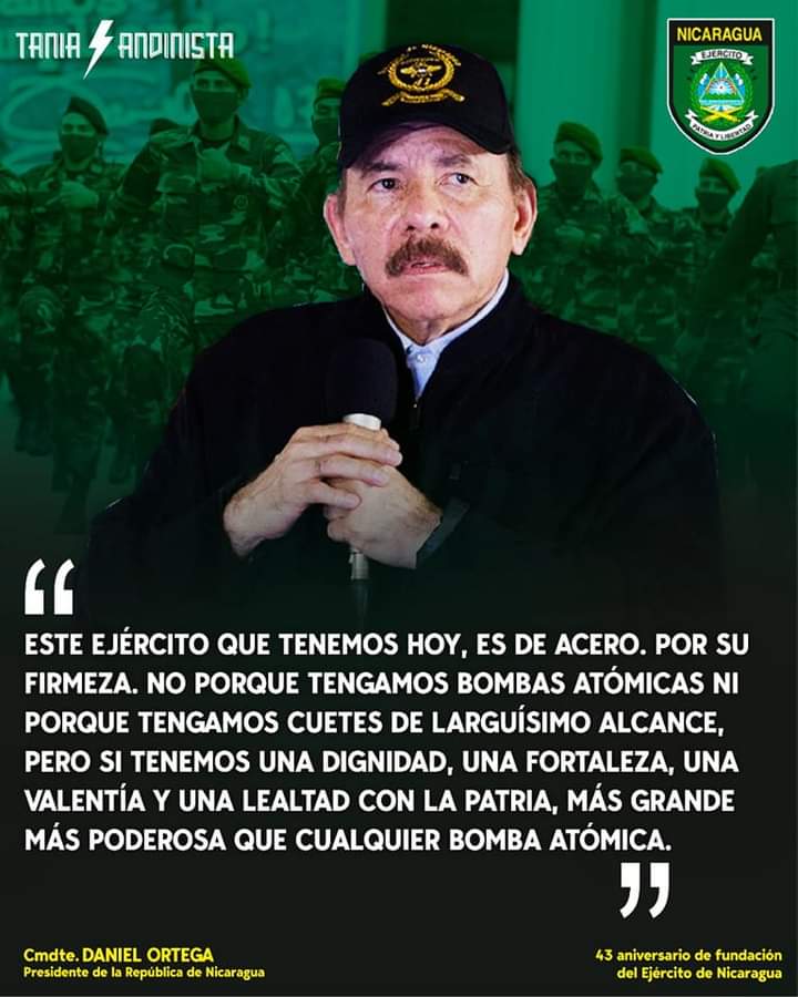 En uno de aquellos días manifesté a mis amigos que si en Nicaragua hubieran cien hombres que la amaran tanto como yo, nuestra nación restauraría su soberanía absoluta...  A. C. S.
#PatriaBenditayLibre 
#Nicaragua