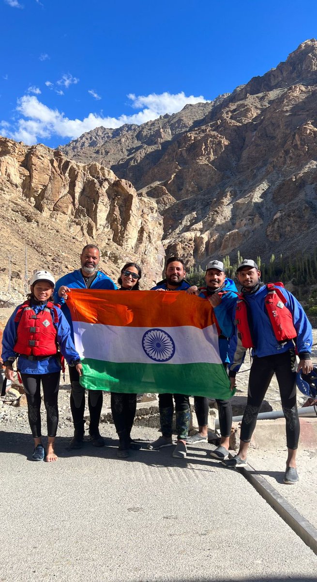 suhasini024's tweet photo. We have successfully completed our longest rafting expedition on River Indus- Indus Calling’. Thank you everyone for profound wishes and blessings! Thank you @gssjodhpur ji for being the guiding light for the team!!
#Induscalling https://t.co/H8xGbBGOSX