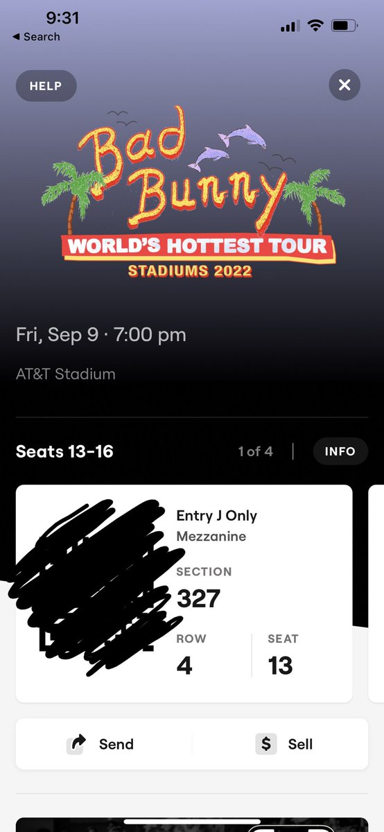 Gkimm_05's tweet photo. Selling 4 bad bunny tickets. DM if interested https://t.co/EZK9ZZXzyv