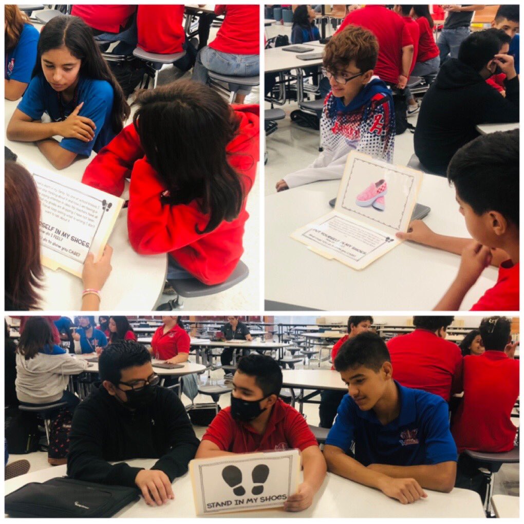 Lesson on Empathy today with my 8th grade Warriors ❤️ Loved hearing their ideas on how to show others they care. 🥰 #243