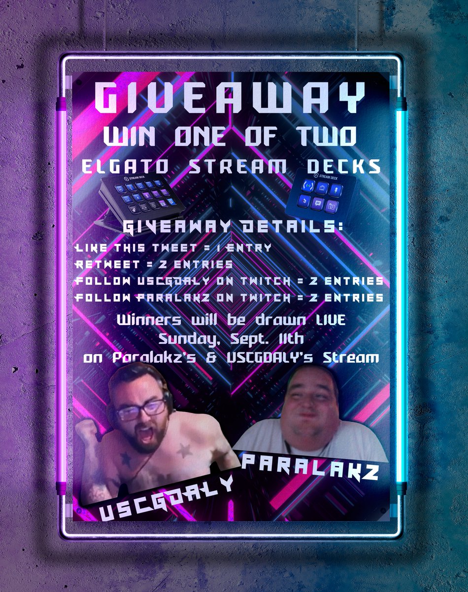 paralakz's tweet photo. Couldn't be happier to be partnering with none other than national treasure @uscgdaly to give away not one, but TWO @elgato Stream Decks!

Entry details below! Giveaway ends next Sunday! https://t.co/YEtxd66Xb4