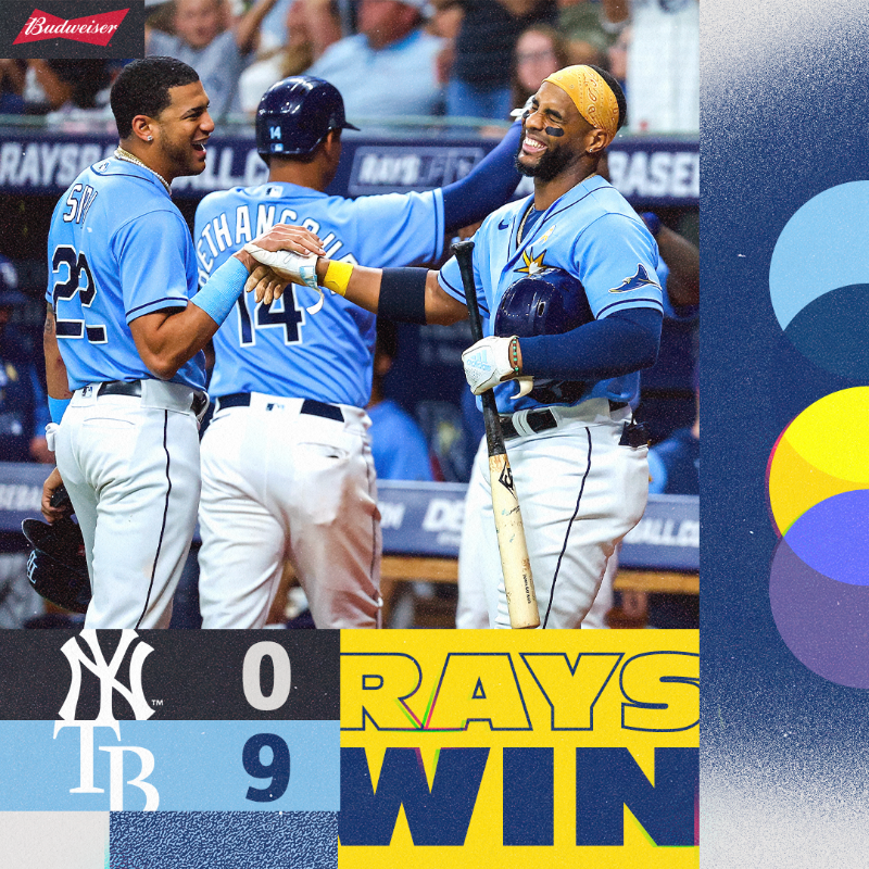 RaysBaseball's tweet photo. Couldn't ask for a better start to September