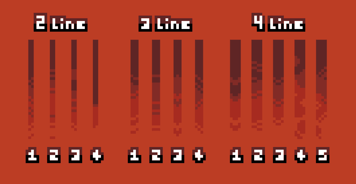 Franrekk's tweet photo. Got distracted and made some examples of line blending in pixelart https://t.co/sEyumPeTzD