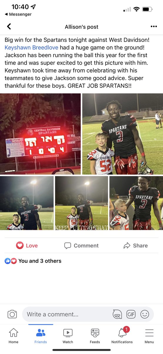 Shout out to #Jackson, this is bigger than football. Love the support ❤️
