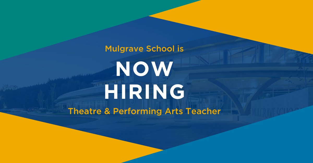 Inspire students to find their voice through theatre and performing arts! mulgrave.com/about-us/emplo…