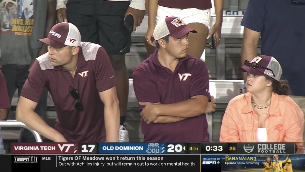 BFWshow's tweet photo. Down goes Virginia Tech. 

Fun Belt was too much Fun. https://t.co/8DTsAyvOH8