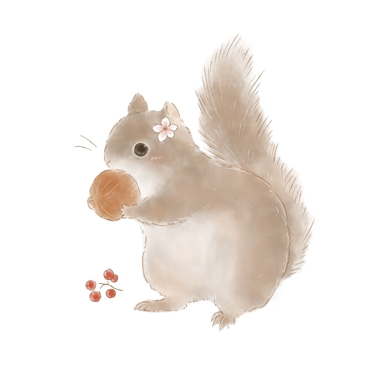 ひよこもち 秋らしく リスさん イラスト Illustration リス T Co H73g27b3x2 Twitter