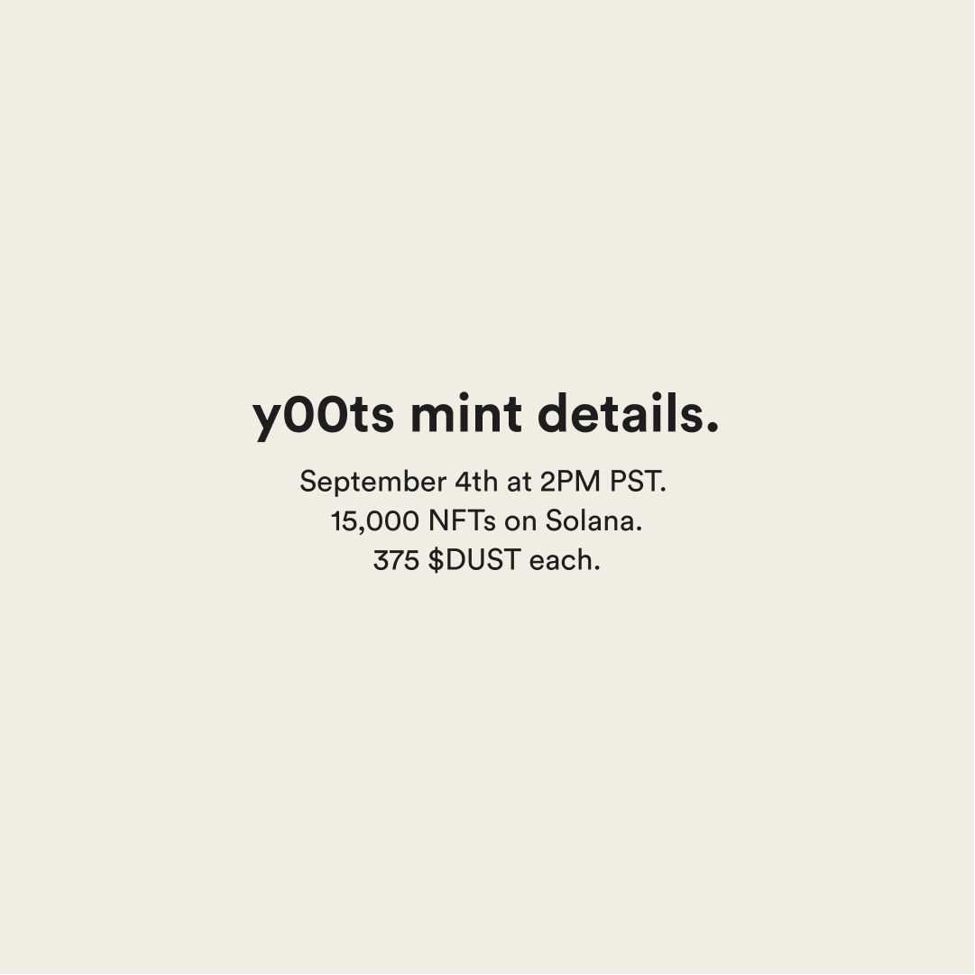 y00ts mint details. 1/4