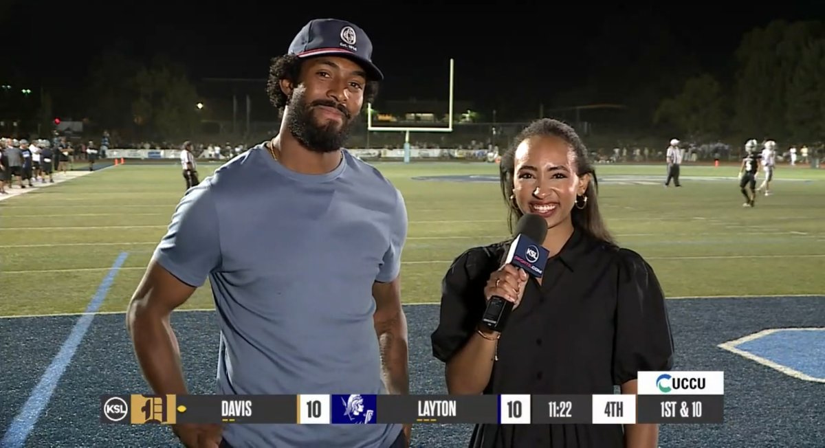 Former <a href="/LaytonHigh/">Layton High</a> standout and NFL wide receiver <a href="/MarcusDKemp/">Marcus Deshon Kemp</a> is enjoying some #GameNightLive at his Alma Mater tonight. 🏈

#LocalsInTheNFL #KSLGameNight <a href="/mariluzcook/">Mariluz Cook</a> @JJSportsBeat <a href="/kslsports/">KSL Sports</a>