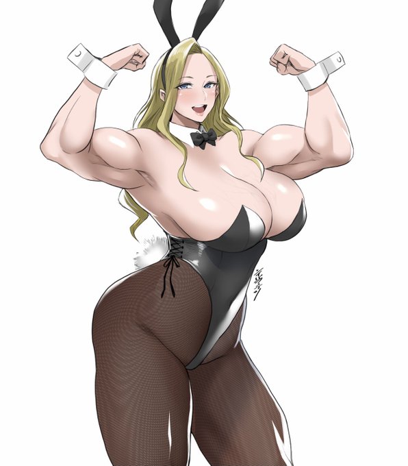 ムキムキ長乳バニーさん 