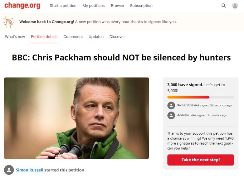 RaptorPersUK's tweet photo. 'Chris Packham should not be silenced by hunters' - new petition launched to counter the vile campaign to get him sacked.
https://t.co/vlu2l2wr14 https://t.co/WS6Of11oLk
