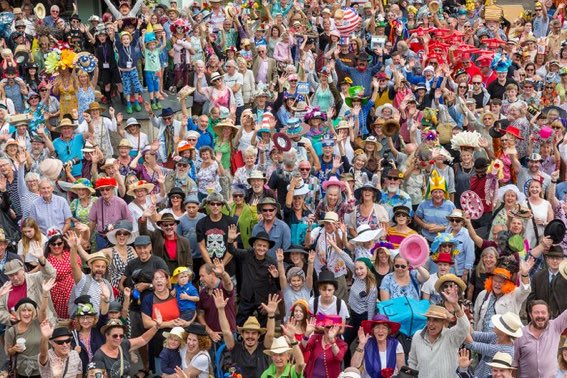 braintumourrsch's tweet photo. Good luck everyone at today’s @BridportHatFest and thank you so much for supporting us for so many years. #Bridport #HatFest https://t.co/tdLcW64M14