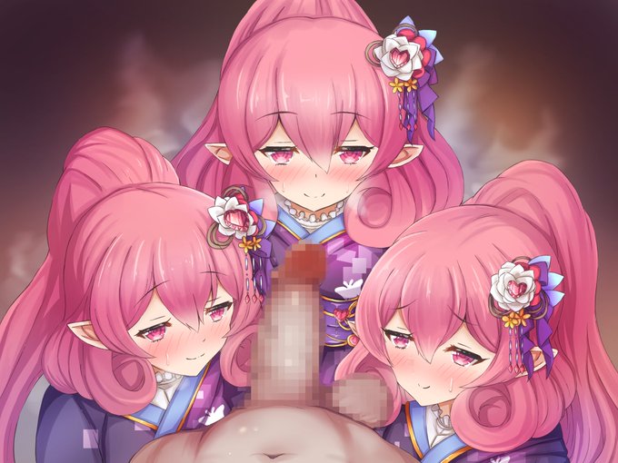 新春ネネカ三人手コキという素晴らしいskeb依頼を受けました #プリコネR #ネネカ #新春ネネカ 