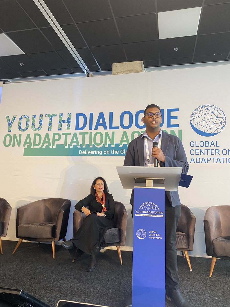 Desmond_Alugnoa's tweet photo. Opening speech expertly delivered by @neek_neetij #Youth4Adaptation @GCAdaptation @omniaelomrani1 #Rotterdam https://t.co/oBL7QJB7LE