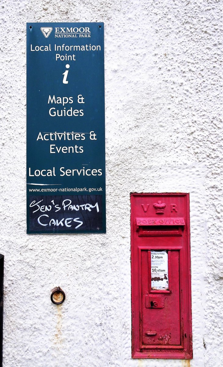 Tufters1's tweet photo. A nice VπR wall #postbox in #Withypool #Somerset where you can also buy cakes while you post your letters π«β π° #postboxsaturday #Exmoor https://t.co/X8ySk1xzzh