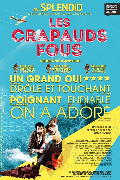 Terminer en beauté ✅             Complet ce week-end pour les dernières des #crapaudsfous Vous allez nous manquer ! #splendid #melodymourey #theatre #succes