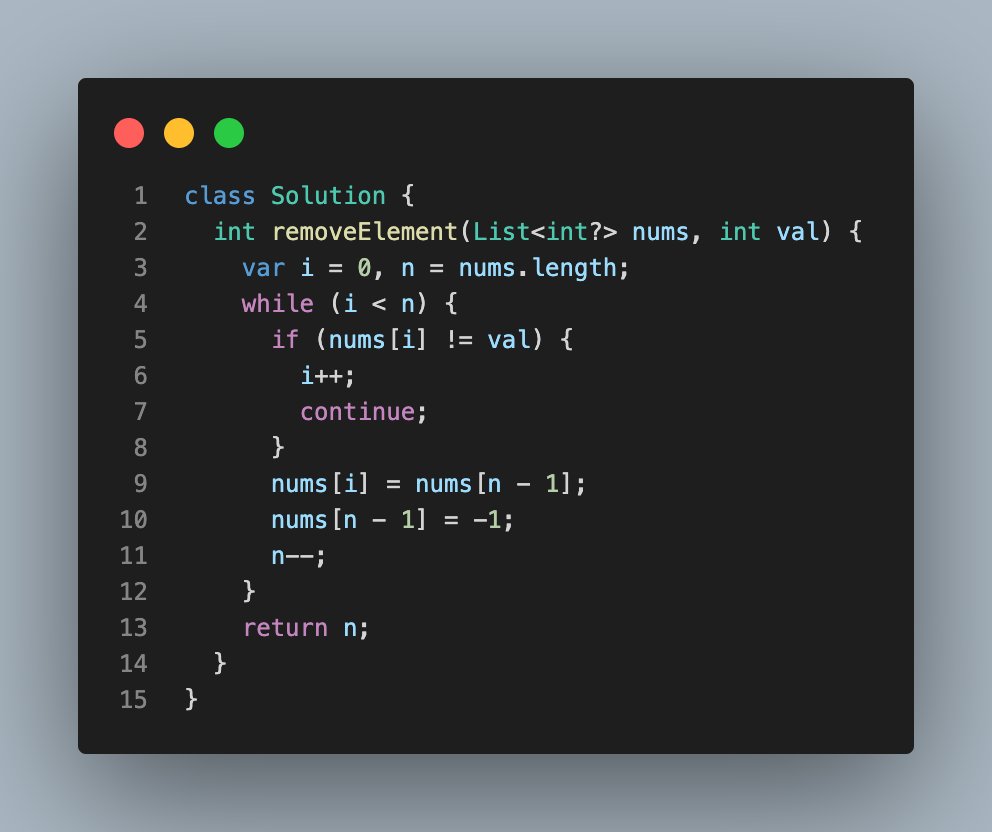plugfox's tweet photo. #leetcode #easy #dart #dartdev #dartlang #flutter #flutterdev #plugfox
27. Remove Element
https://t.co/xoft5cbXMO https://t.co/ud5bo2HtpA