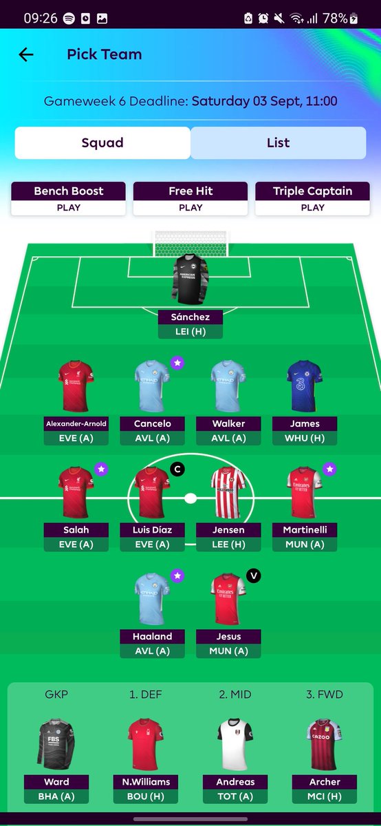 FExpert101's tweet image. Can't decide captaincy so I'm trying it on Diaz #FPL