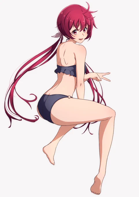 お題箱より城下町のダンデライオン 櫻田茜 水着ver.#dande_anime #イラスト 