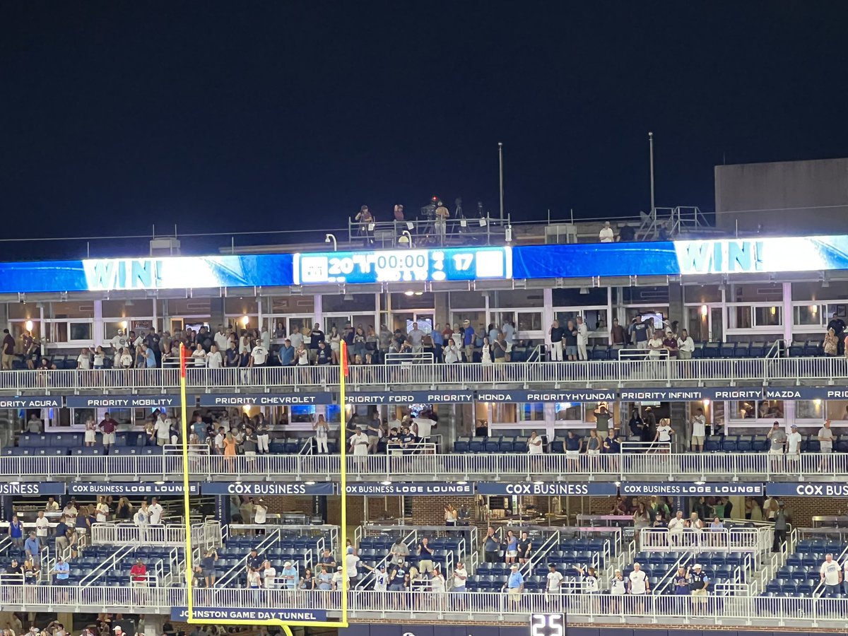 CubsChris79's tweet photo. ODU with the thrilling win!! Matthew is somewhere in the mass of kids storming the field! #ODU #ReignOn #BeatTech https://t.co/8F6kHgT7zK