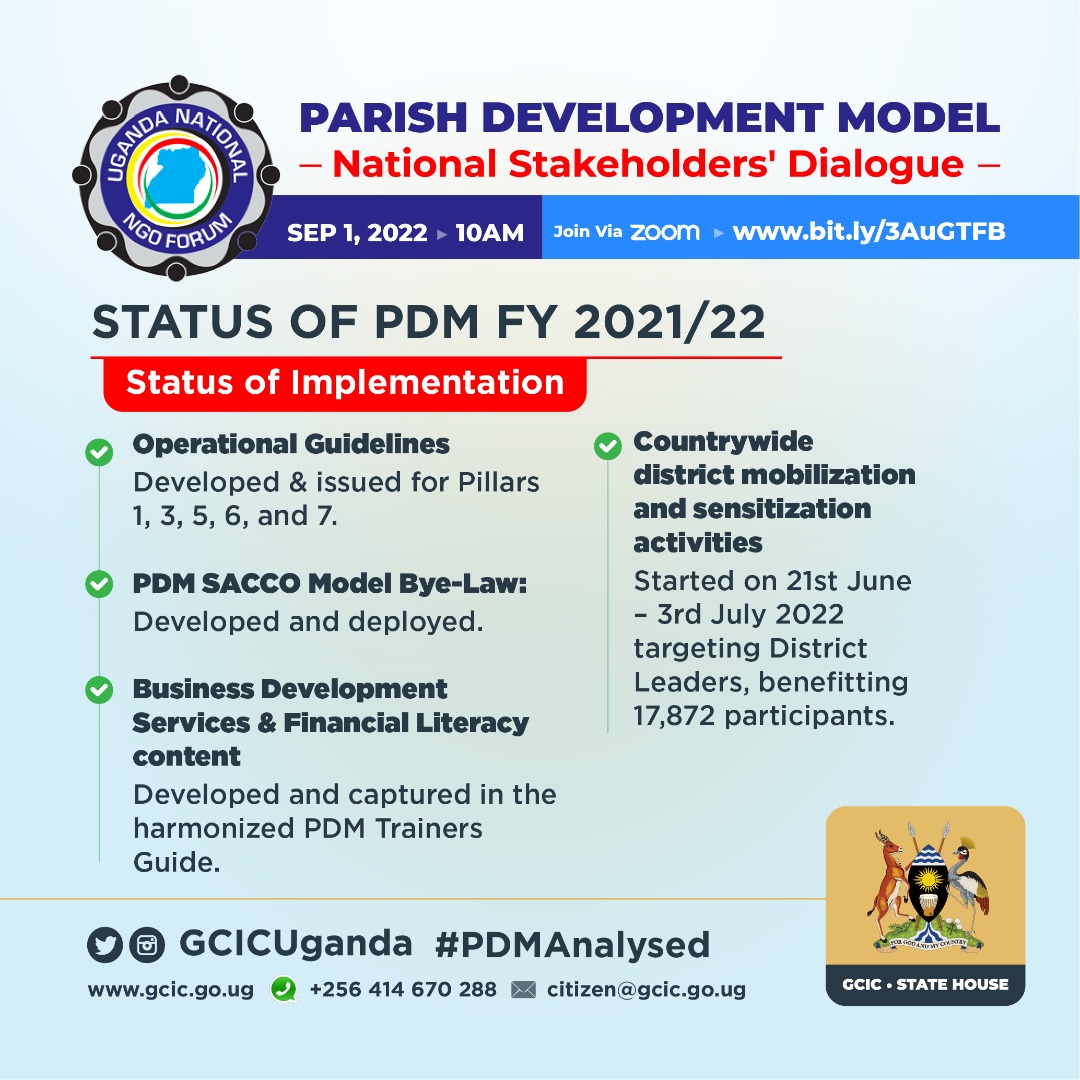 MoLGUganda's tweet photo. ꜱᴛᴀᴛᴜꜱ ᴏꜰ ᴘᴅᴍ ɪᴍᴘʟᴇᴍᴇɴᴛᴀᴛɪᴏɴ
The Operational Guidelines which provide a conceptual framework for PDM were developed by @MoLGUganda and issued for Pillars 1, 3, 5, 6 and 7.
#PDMAnalysed https://t.co/ydIpO74h1N