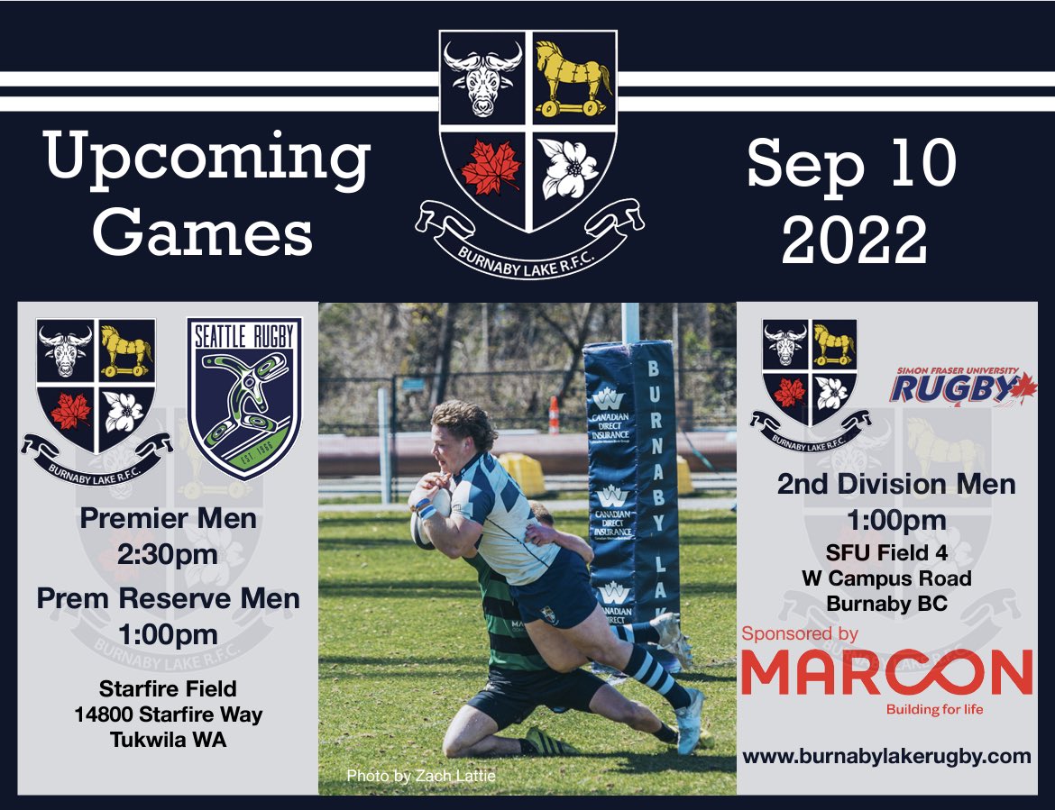 The 2022 season kicks off in just 8 days with our 2nd Division Men taking on <a href="/sfurugby/">SFU Rugby</a> and our Premier Men and Prem Reserves heading South to face <a href="/SeattleRugby/">Seattle Rugby Club</a>